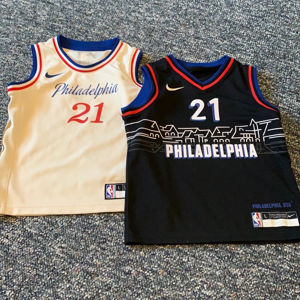 Two Sixers Jerseys